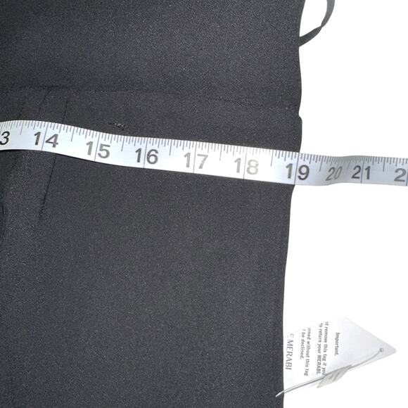 NWT Nadine Merabi Sabrina Sleeveless Wide Leg Black Jumpsuit US 12 - Picture 9 of 11